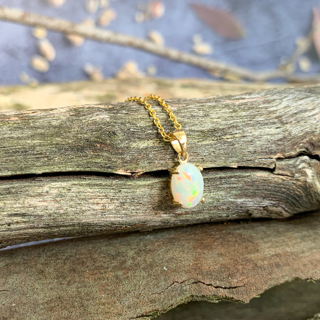 14kt Yellow Gold Opal pendant 0.67ct - Masterpiece Jewellery Opal & Gems Sydney Australia | Online Shop