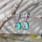 Sterling Silver dangling Boulder opal earrings - Masterpiece Jewellery Opal & Gems Sydney Australia | Online Shop