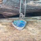 Sterling Silver Opal doublet and cubic zirconia pendant - Masterpiece Jewellery Opal & Gems Sydney Australia | Online Shop