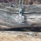 Platinum Pink 0.1ct and White Diamond 0.35ct cluster pendant - Masterpiece Jewellery Opal & Gems Sydney Australia | Online Shop