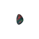 Australian opal doublet 1.5ct freeform, scarlet veining over green, on a white background