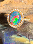 STERLING SILVER GOLD PLATED OPAL RING - Masterpiece Jewellery Opal & Gems Sydney Australia | Online Shop
