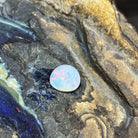 Loose solid white opal 3.60ct, freeform, blue, green and red flashes, ready for a custom setting, on rock