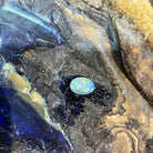 Loose solid crystal opal 1.00ct, oval, red, orange and green flashes, ready for a custom setting, on rock