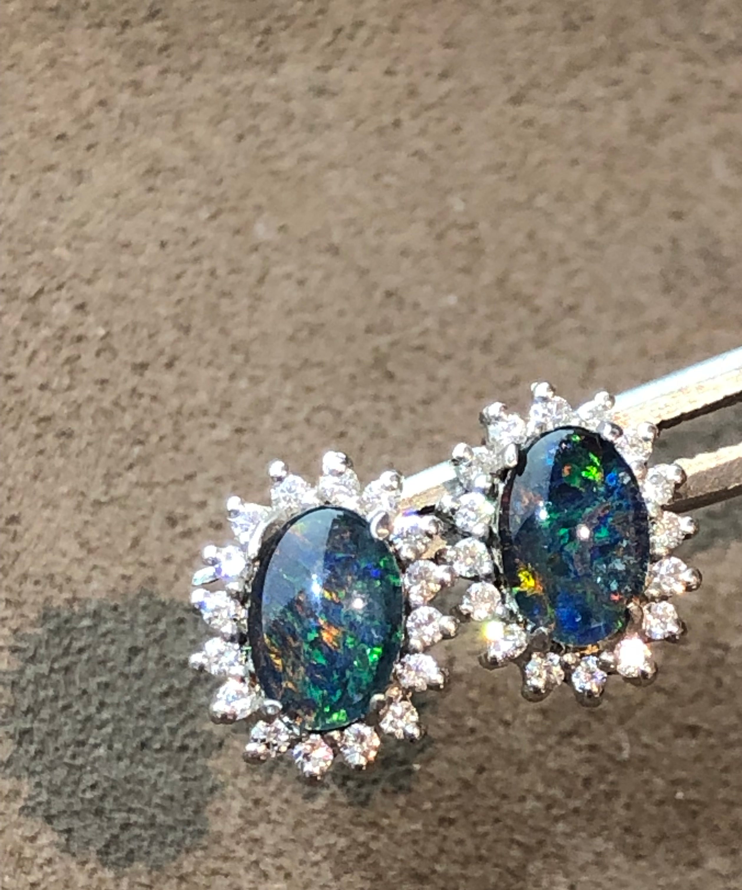 Sterling Sliver Opal Triplet Pendant and Earrings Set - Masterpiece Jewellery Opal & Gems Sydney Australia | Online Shop