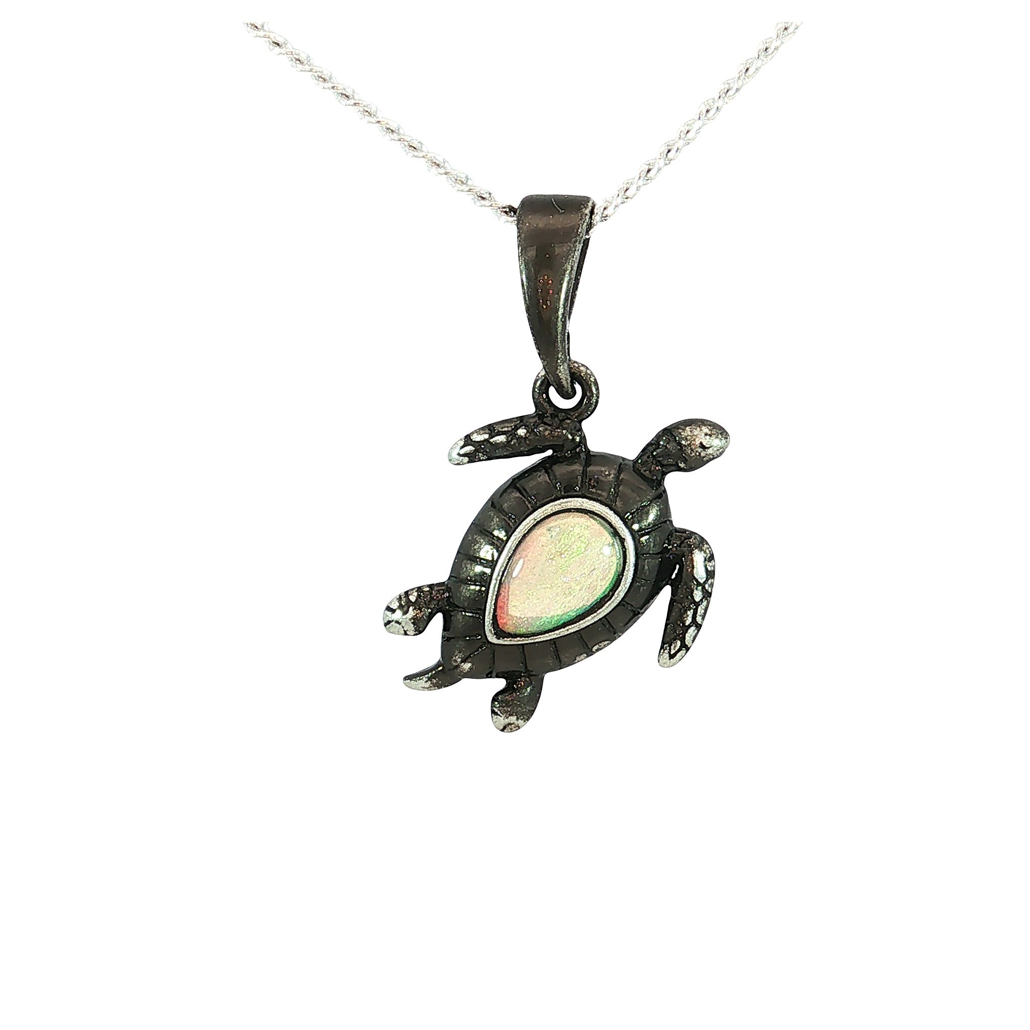 7 x 5mm pear-shaped Australian crystal opal pendant in sterling silver