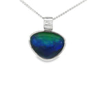 12 x 15mm freeform Australian opal triplet pendant in sterling silver