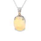 14kt White Gold pendant set with one 6.9ct Light Opal - Masterpiece Jewellery Opal & Gems Sydney Australia | Online Shop
