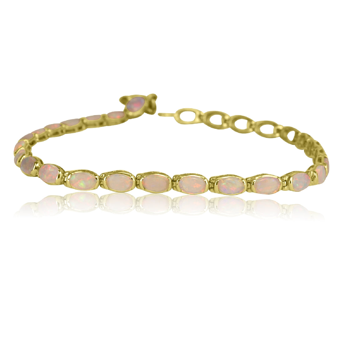 14kt Yellow Gold Opal bracelet - Masterpiece Jewellery Opal & Gems Sydney Australia | Online Shop