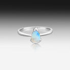 Sterling Silver Opal classic 7x5mm teardrop shape ring - Masterpiece Jewellery Opal & Gems Sydney Australia | Online Shop
