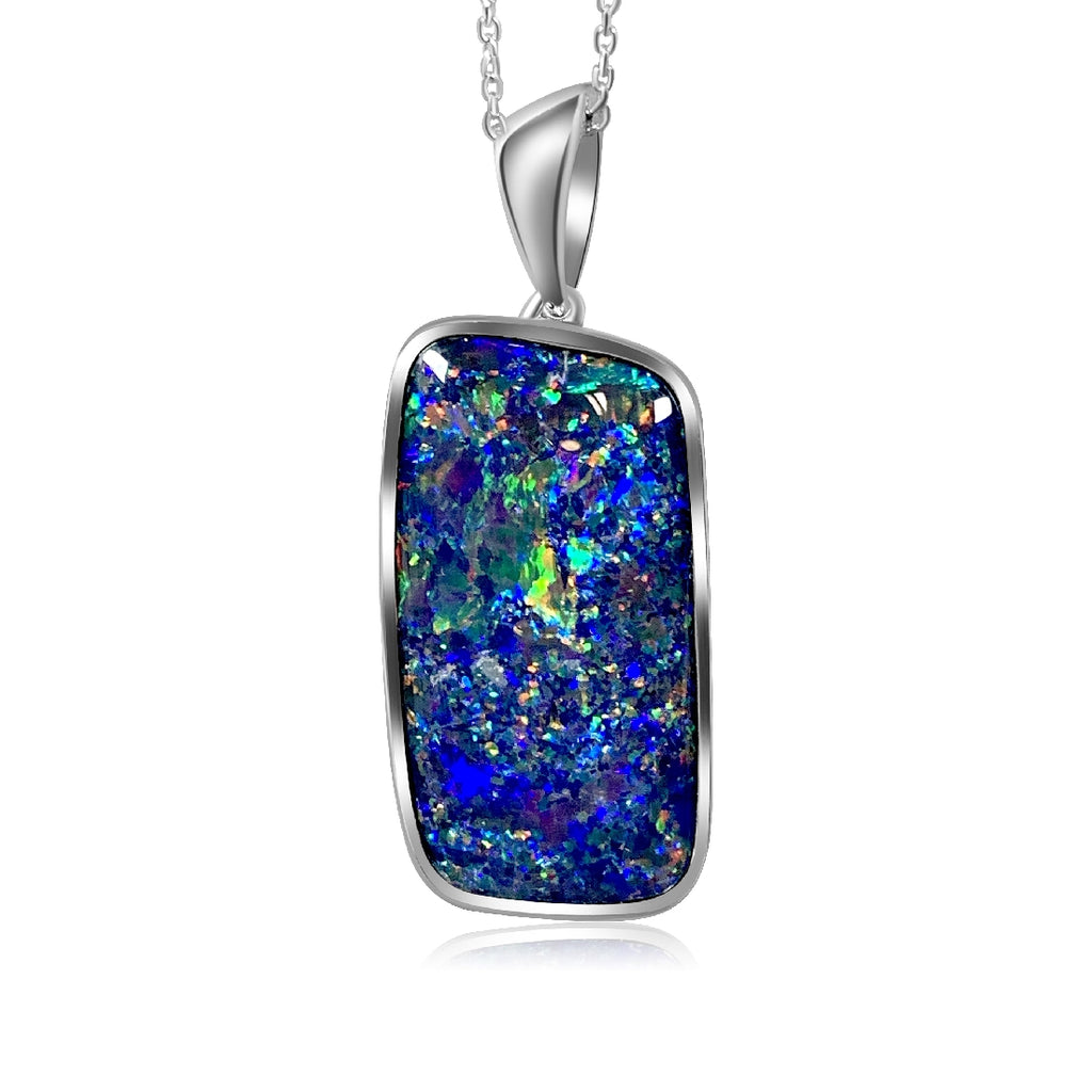 Sterling Silver 50x19mm Opal triplet pendant - Masterpiece Jewellery Opal & Gems Sydney Australia | Online Shop