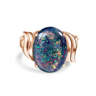 Rose Gold Plated Sterling Silver 16x12mm Opal triplet ring - Masterpiece Jewellery Opal & Gems Sydney Australia | Online Shop