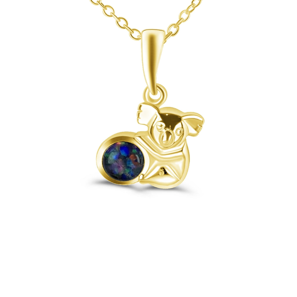 Gold plated Koala 6x4mm pendant - Masterpiece Jewellery Opal & Gems Sydney Australia | Online Shop