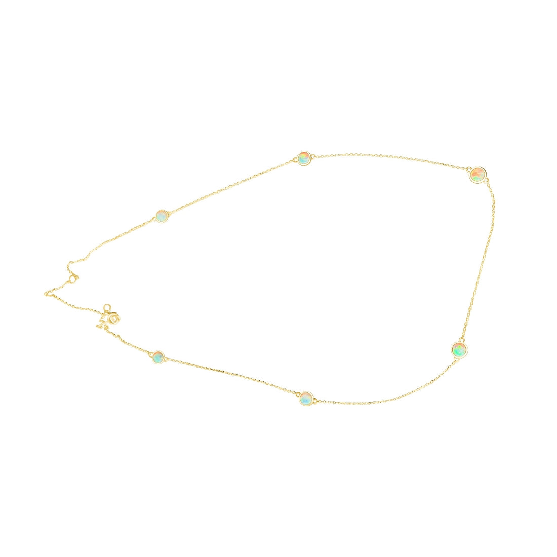 9kt Yellow Gold necklace white Opal spacer - Masterpiece Jewellery Opal & Gems Sydney Australia | Online Shop