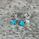 9kt White Gold 3mm earrings studs - Masterpiece Jewellery Opal & Gems Sydney Australia | Online Shop