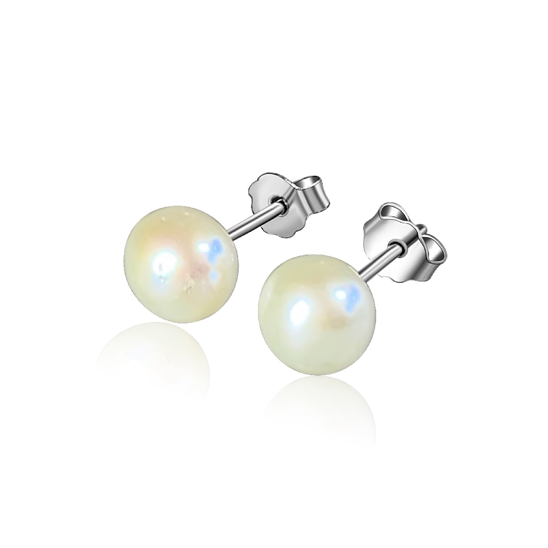 Sterling Silver 6-6.5mm Freshwater Pearl earrings - Masterpiece Jewellery Opal & Gems Sydney Australia | Online Shop