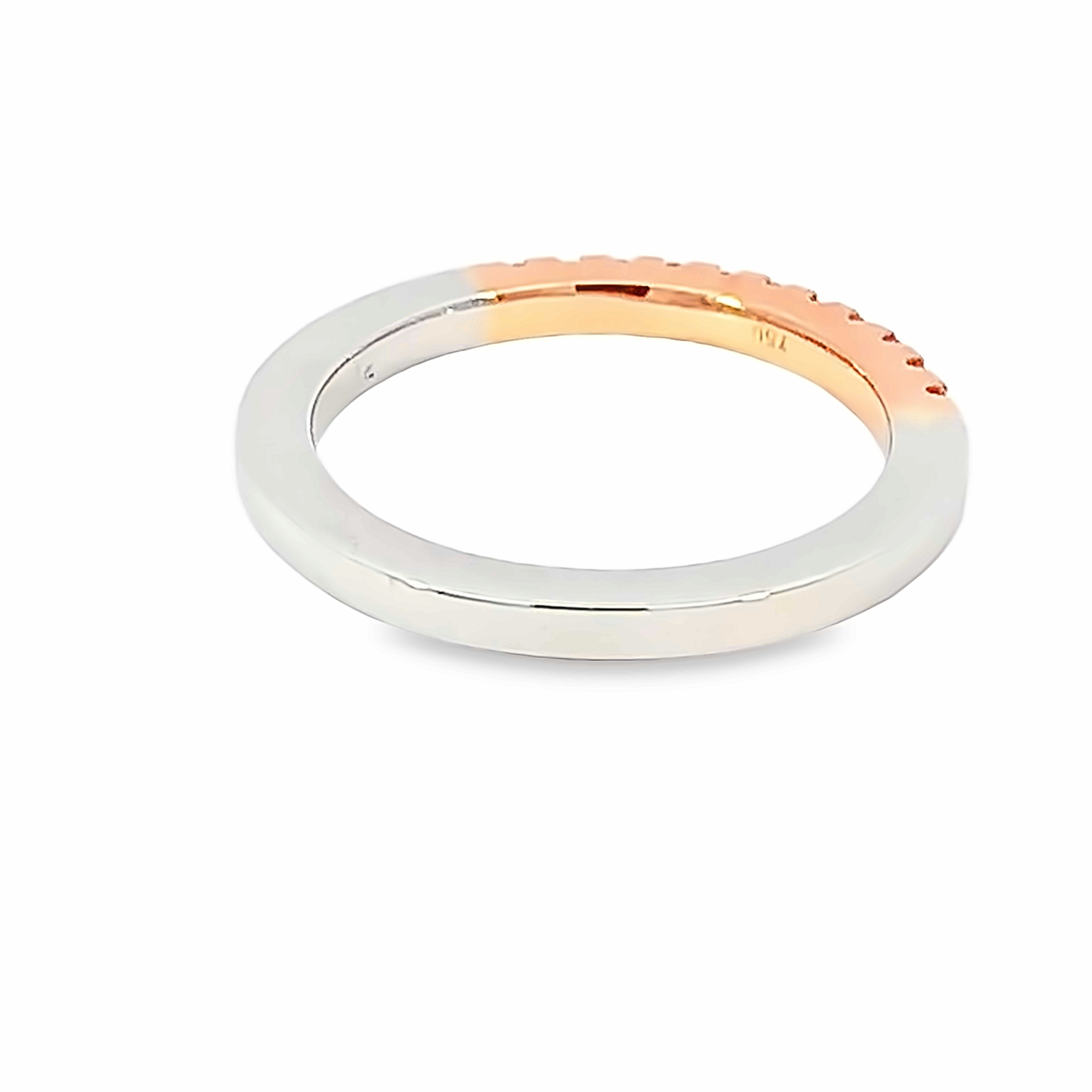 Platinum and 18kt Rose Gold eternity band Light Pink Diamond 0.18ct - Masterpiece Jewellery Opal & Gems Sydney Australia | Online Shop