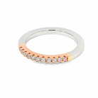 Platinum and 18kt Rose Gold eternity band Light Pink Diamond 0.18ct - Masterpiece Jewellery Opal & Gems Sydney Australia | Online Shop