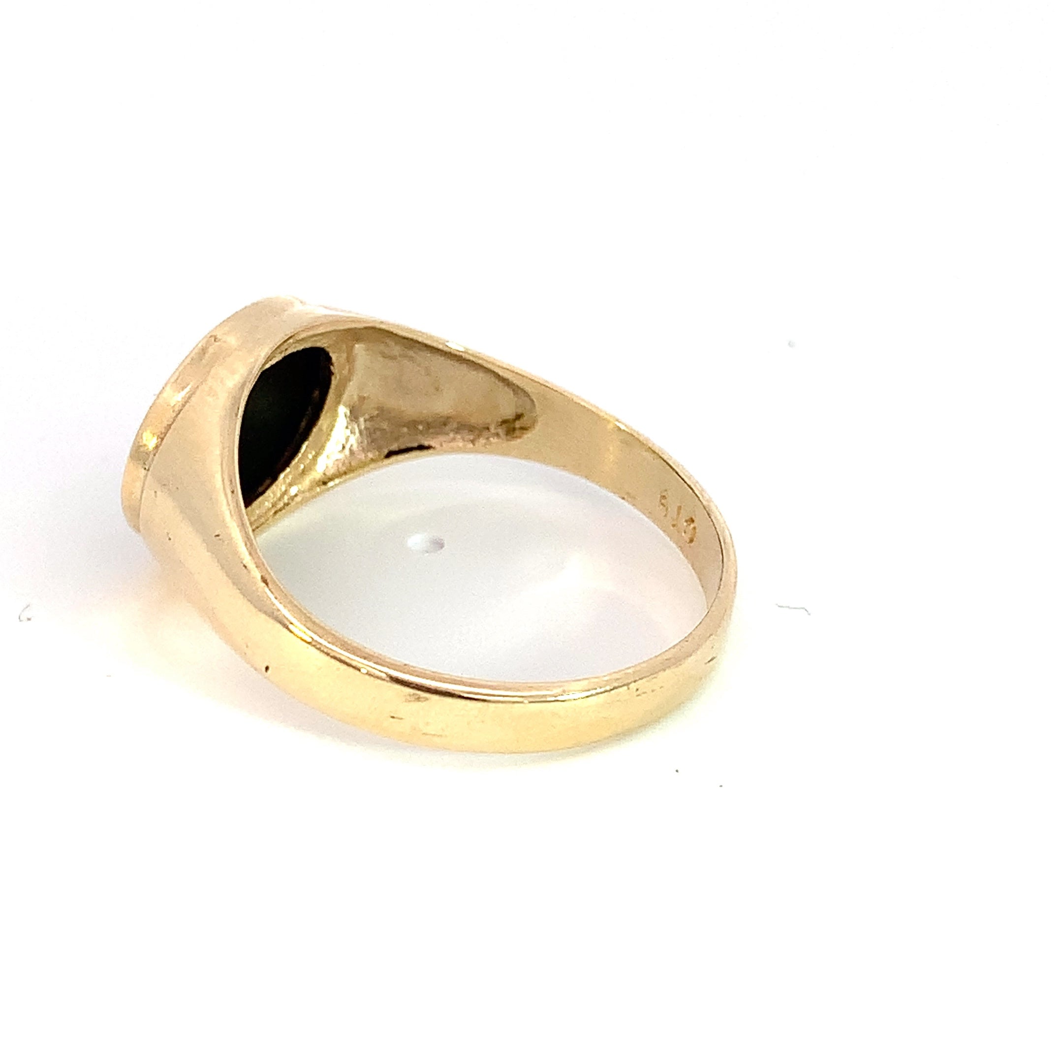 One 9kt Yellow Gold signet ring 12x10mm Opal triplet - Masterpiece Jewellery Opal & Gems Sydney Australia | Online Shop