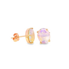 9kt Rose Gold studs 10x8mm Crystal Opals - Masterpiece Jewellery Opal & Gems Sydney Australia | Online Shop