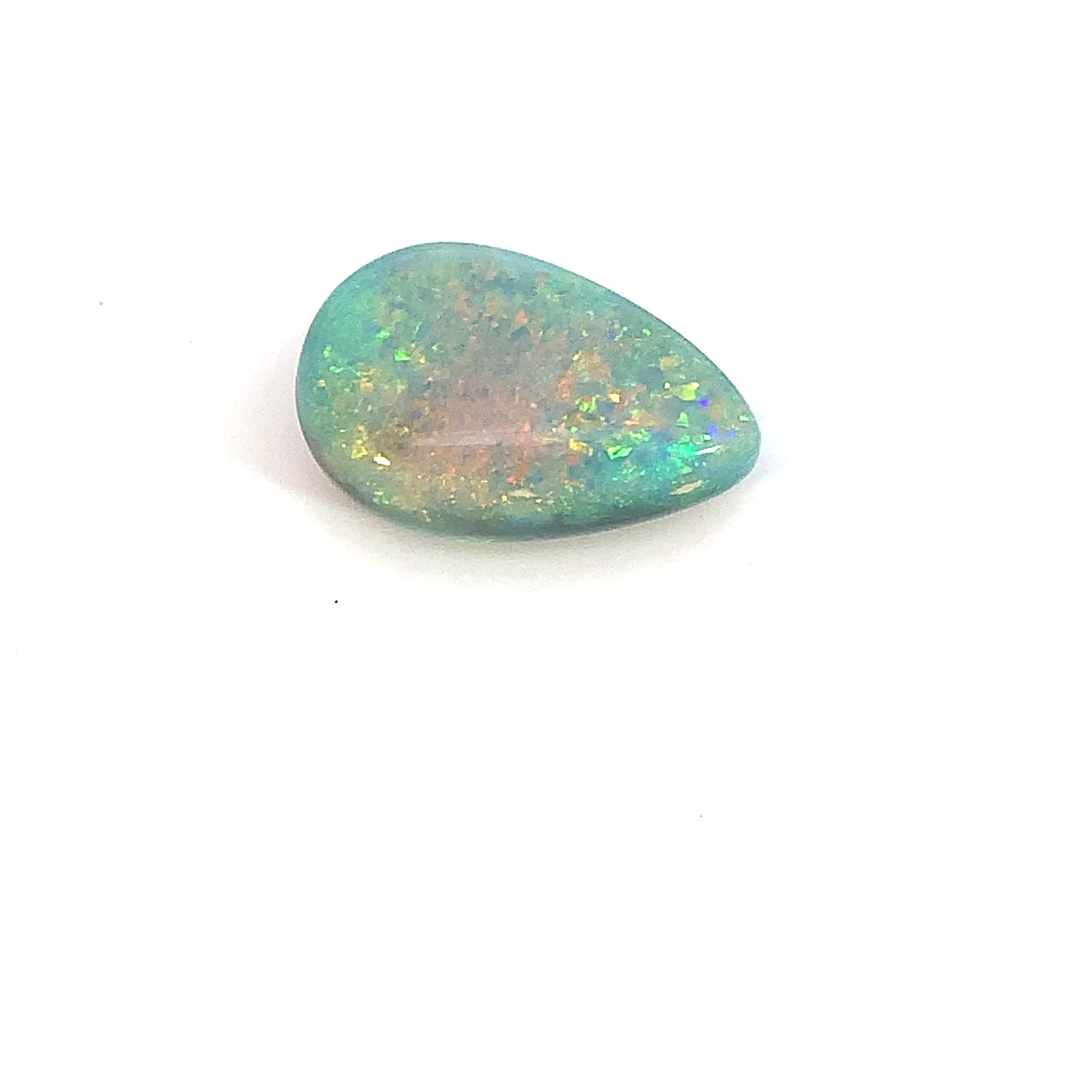 Pear Shape Black Opal Red and Green 6.8ct - Masterpiece Jewellery Opal & Gems Sydney Australia | Online Shop