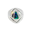 One Sterling Silver Boulder Opal heavy ring - Masterpiece Jewellery Opal & Gems Sydney Australia | Online Shop