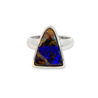 Sterling Silver Triangle Boulder Opal ring - Masterpiece Jewellery Opal & Gems Sydney Australia | Online Shop