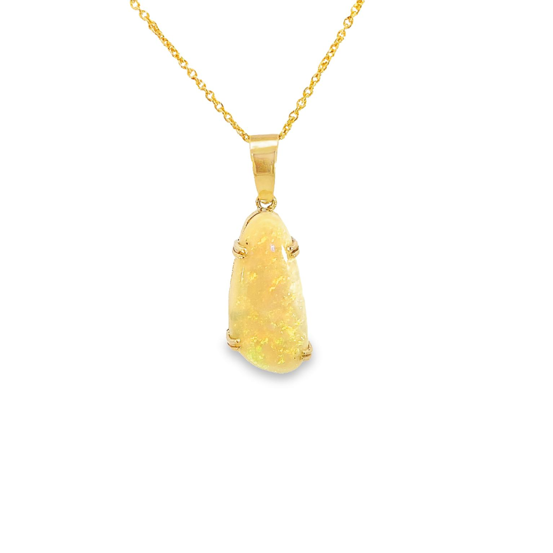 14kt Yellow Gold Pendant 3.85ct claw set - Masterpiece Jewellery Opal & Gems Sydney Australia | Online Shop
