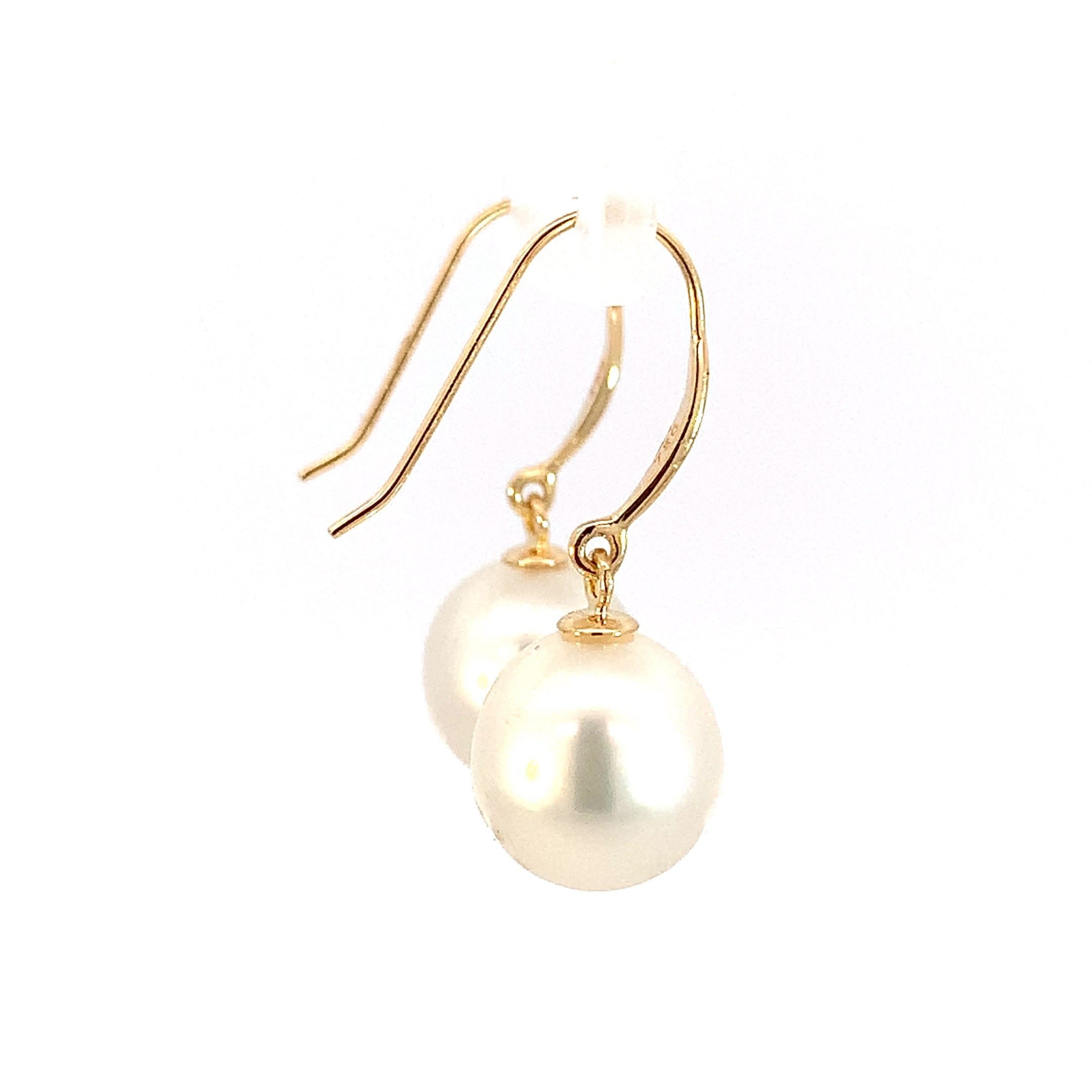 18kt Yellow Gold dangling South Sea Pearls 9-9.5mm - Masterpiece Jewellery Opal & Gems Sydney Australia | Online Shop