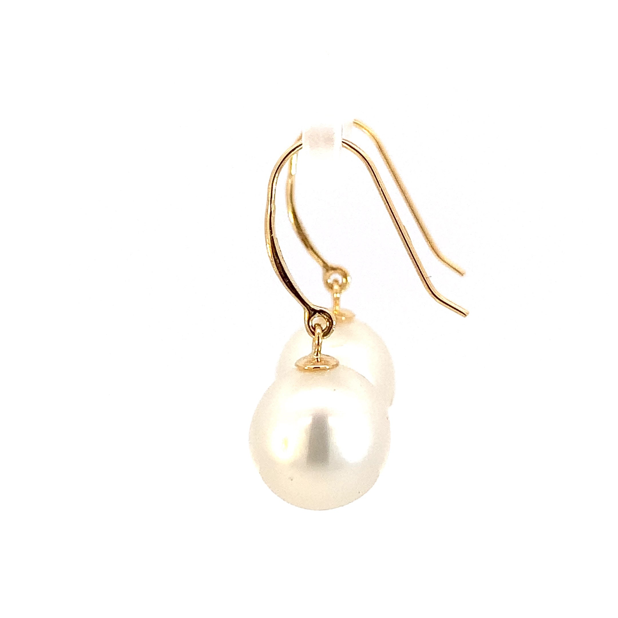 18kt Yellow Gold dangling South Sea Pearls 9-9.5mm - Masterpiece Jewellery Opal & Gems Sydney Australia | Online Shop