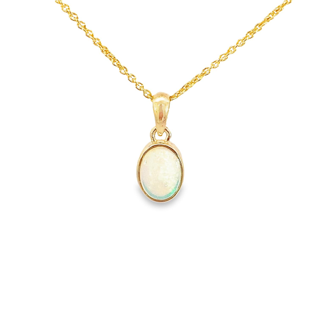 9kt Yellow Gold bezel 1.51ct Crystal Opal pendant - Masterpiece Jewellery Opal & Gems Sydney Australia | Online Shop