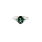 Platinum Teal Sapphire 1.43ct and Diamond ring - Masterpiece Jewellery Opal & Gems Sydney Australia | Online Shop