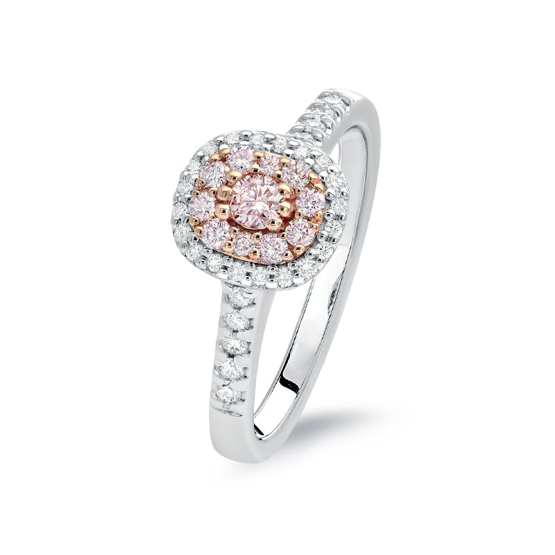 18kt White Gold Cushion cluster Pink Diamond ring - Masterpiece Jewellery Opal & Gems Sydney Australia | Online Shop