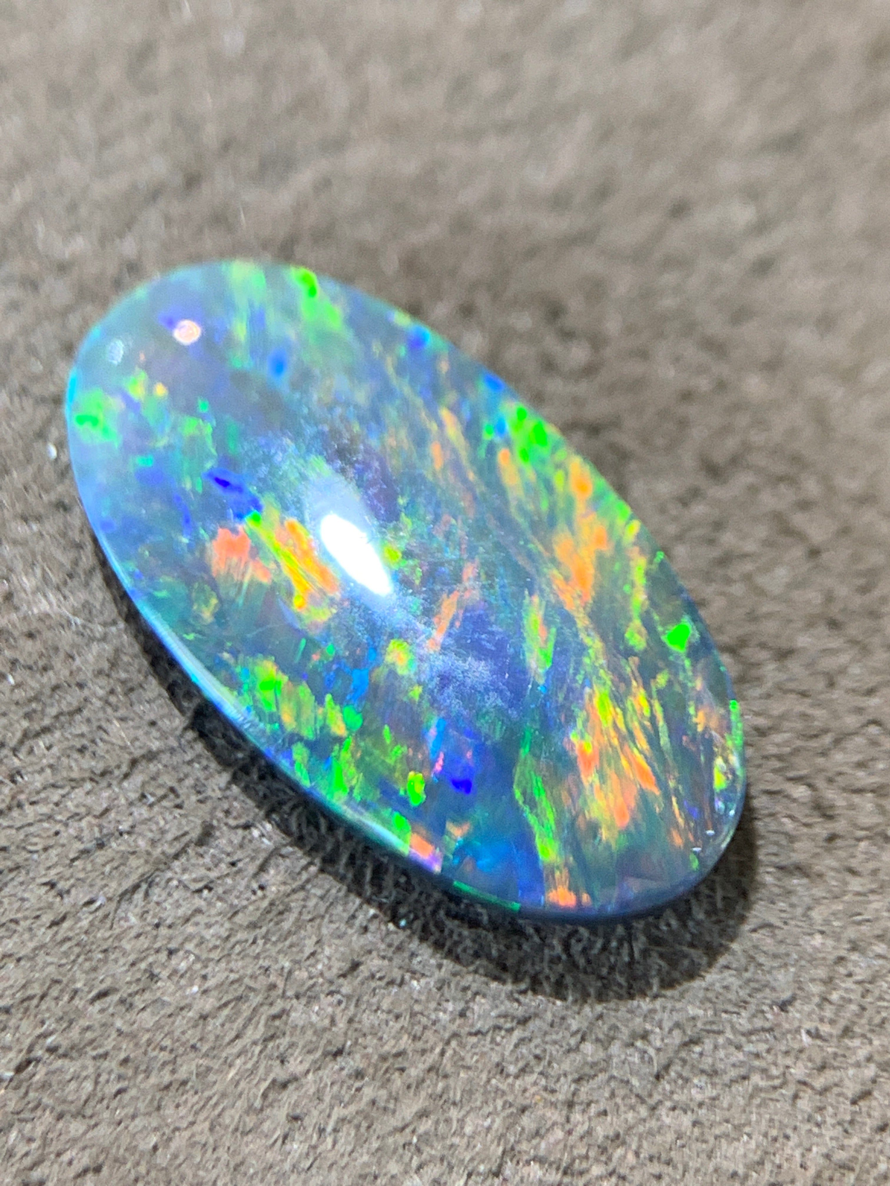 Oval Black Opal 1.86ct - Masterpiece Jewellery Opal & Gems Sydney Australia | Online Shop