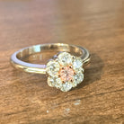 Platinum and Rose Gold cluster Pink Diamond 0.12 and White Diamond ring - Masterpiece Jewellery Opal & Gems Sydney Australia | Online Shop