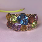 18kt Rose Gold Multi colour Gem dress ring - Masterpiece Jewellery Opal & Gems Sydney Australia | Online Shop