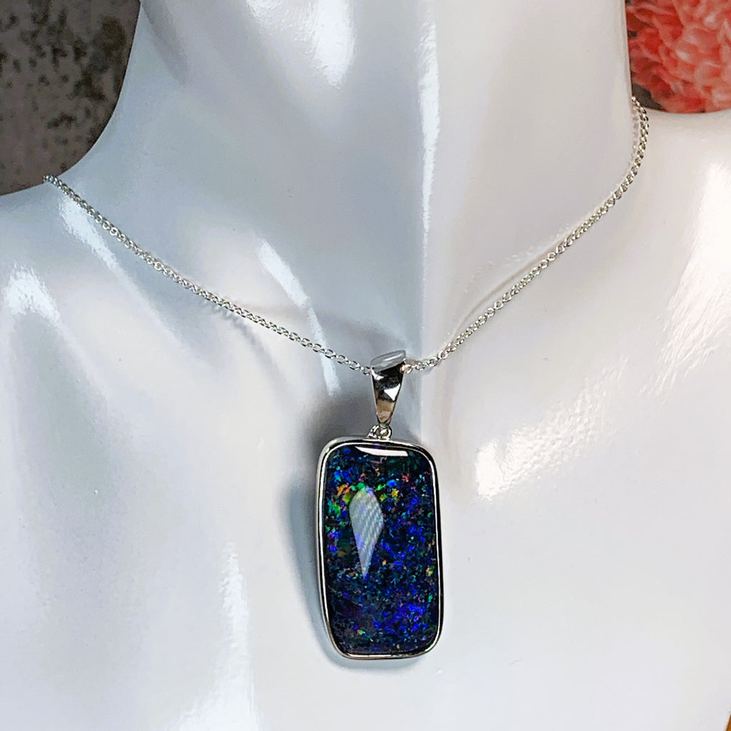 Sterling Silver 50x19mm Opal triplet pendant - Masterpiece Jewellery Opal & Gems Sydney Australia | Online Shop