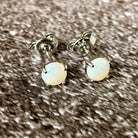 Sterling Silver 5mm Round Claw set White Opal studs - Masterpiece Jewellery Opal & Gems Sydney Australia | Online Shop