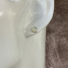 Sterling Silver 5mm Round Claw set White Opal studs - Masterpiece Jewellery Opal & Gems Sydney Australia | Online Shop