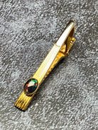 Gold Plated Tie Bar with Opal - Masterpiece Jewellery Opal & Gems Sydney Australia | Online Shop