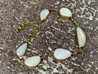 18kt Yellow Gold White Opal freeform 12.5ct bracelet - Masterpiece Jewellery Opal & Gems Sydney Australia | Online Shop