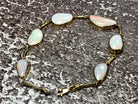 18kt Yellow Gold White Opal freeform 12.5ct bracelet - Masterpiece Jewellery Opal & Gems Sydney Australia | Online Shop