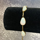 18kt Yellow Gold White Opal freeform 12.5ct bracelet - Masterpiece Jewellery Opal & Gems Sydney Australia | Online Shop