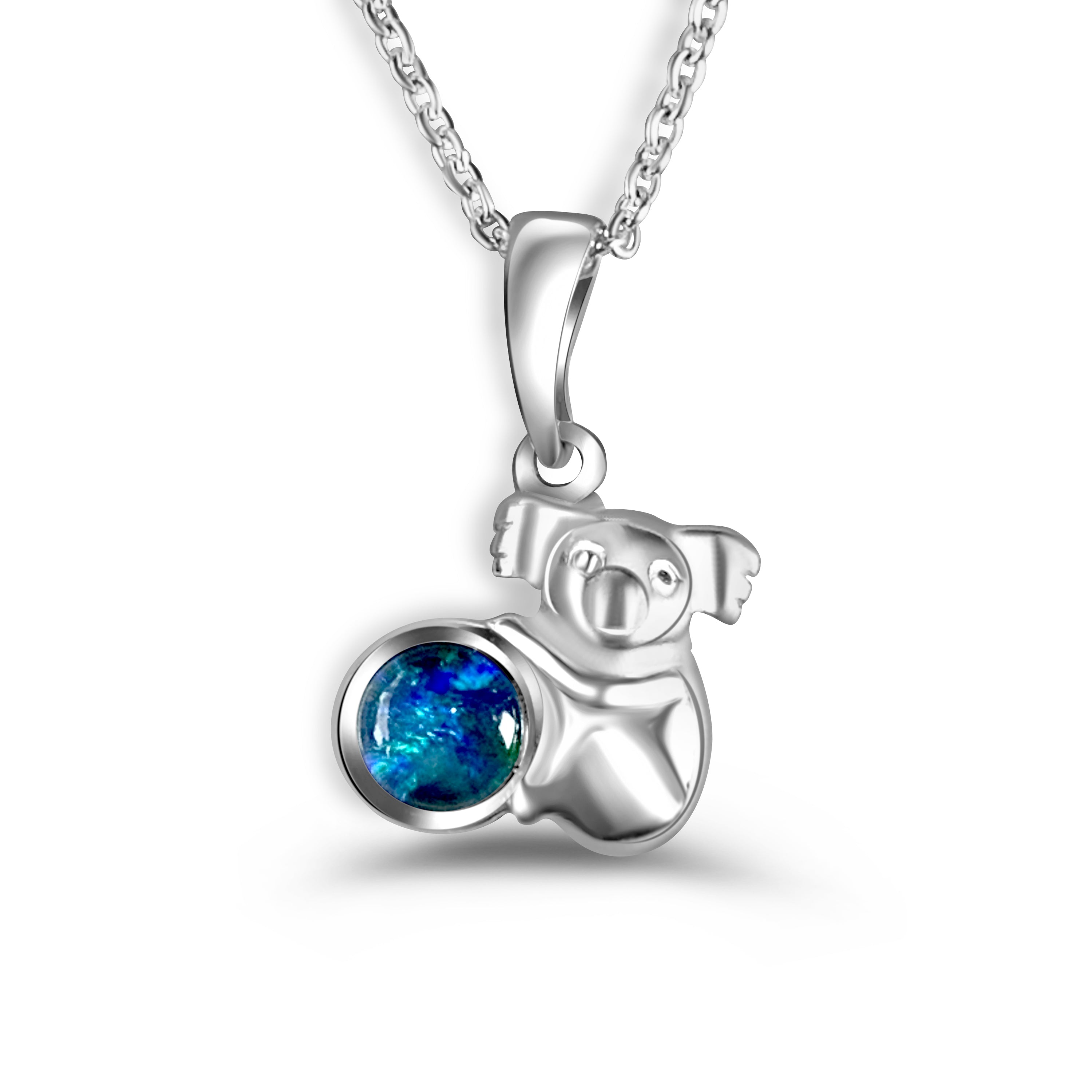 Sterling Silver Koala Triplet Opal pendant - Masterpiece Jewellery Opal & Gems Sydney Australia | Online Shop
