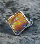 Sterling Silver Boulder Opal 3.22ct ring - Masterpiece Jewellery Opal & Gems Sydney Australia | Online Shop