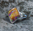 Sterling Silver Boulder Opal 3.22ct ring - Masterpiece Jewellery Opal & Gems Sydney Australia | Online Shop