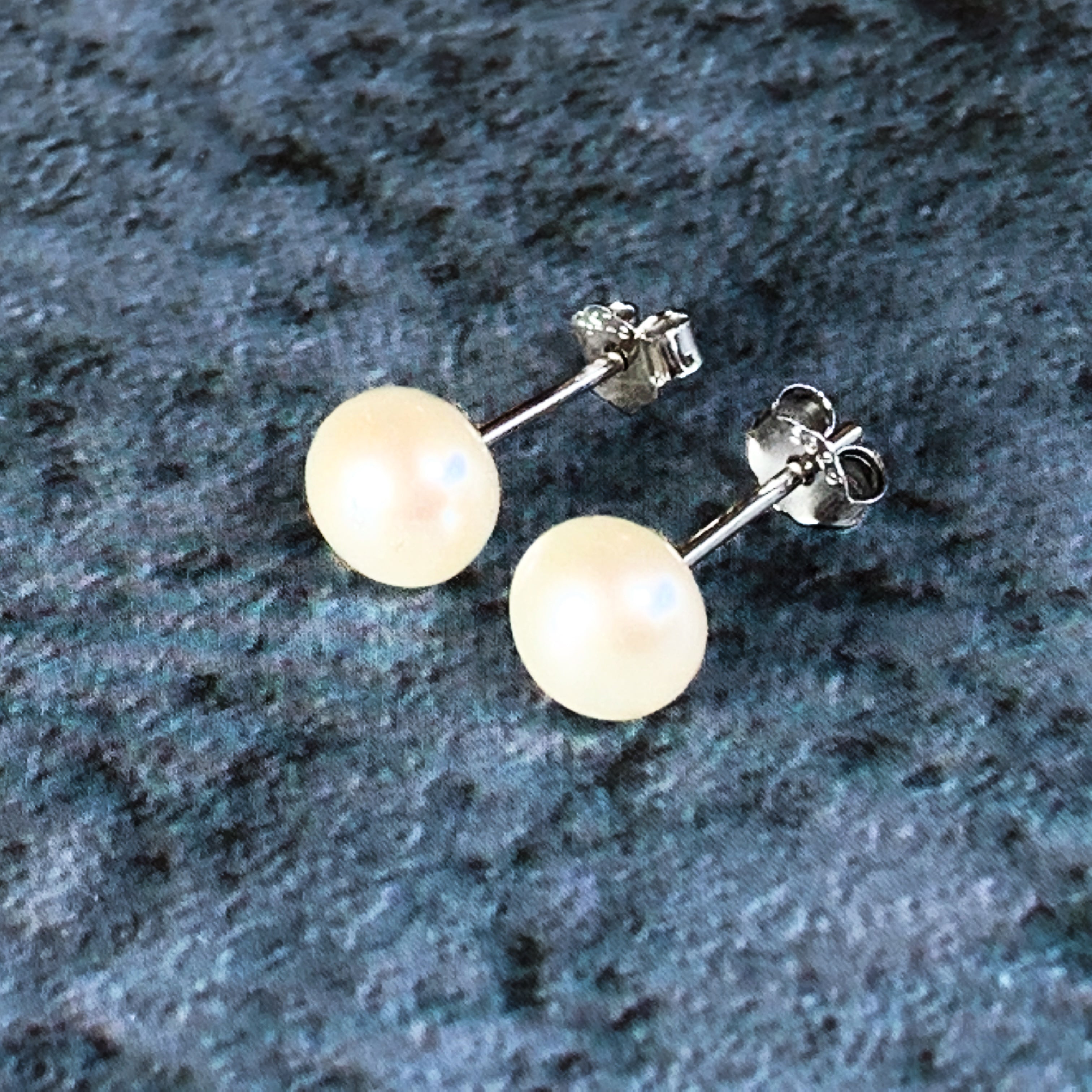 Sterling Silver 6-6.5mm Freshwater Pearl earrings - Masterpiece Jewellery Opal & Gems Sydney Australia | Online Shop