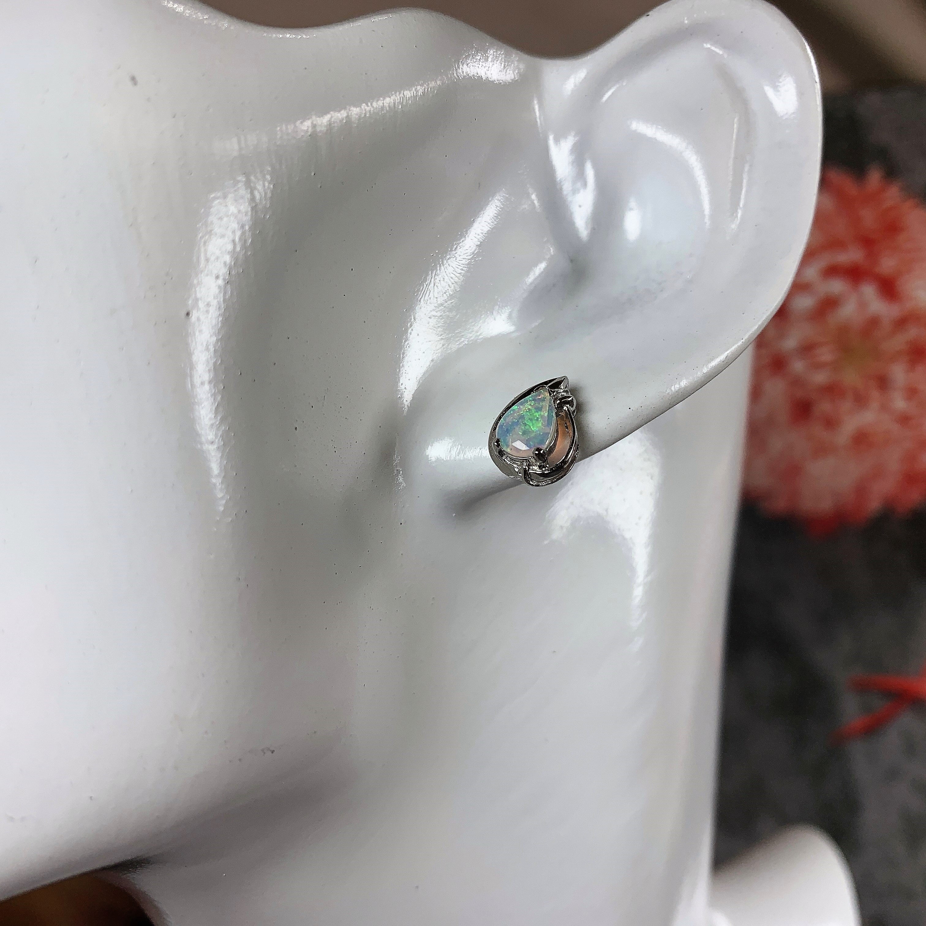 Sterling Silver Teardrop shape Opals 7x5mm - Masterpiece Jewellery Opal & Gems Sydney Australia | Online Shop