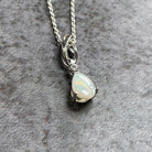 Sterling Silver Pear shape White Opal pendant - Masterpiece Jewellery Opal & Gems Sydney Australia | Online Shop