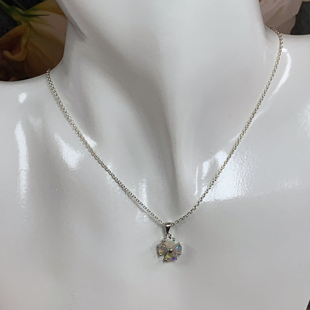 Sterling Silver heart shape Opal pendant - Masterpiece Jewellery Opal & Gems Sydney Australia | Online Shop